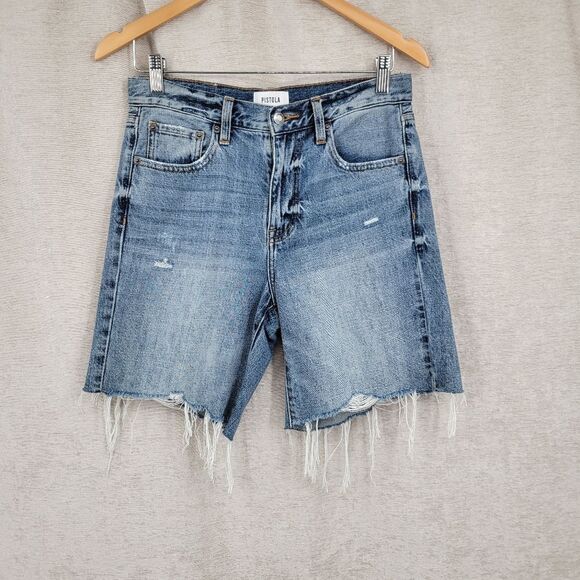 Pistola 90s Kelly Skater Jean Shorts Distressed Denim Jorts Women's Size 26 - Picture 1 of 11